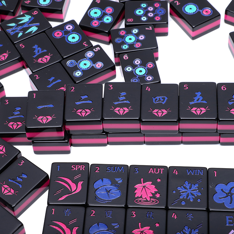 Portable Acrylic Mahjong Set