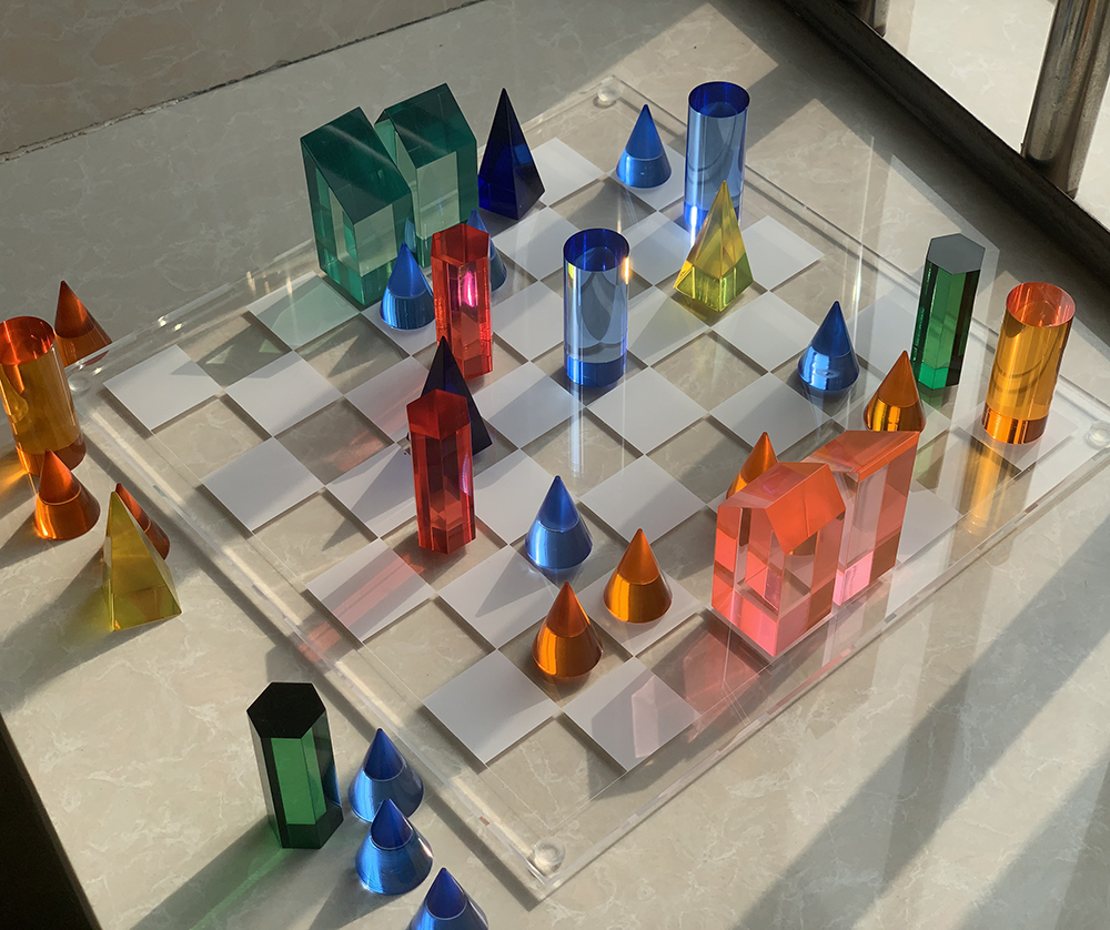 acrylic chess board set