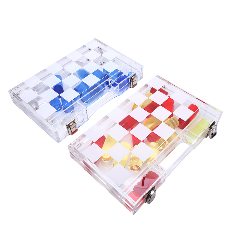 lucite acrylic chess